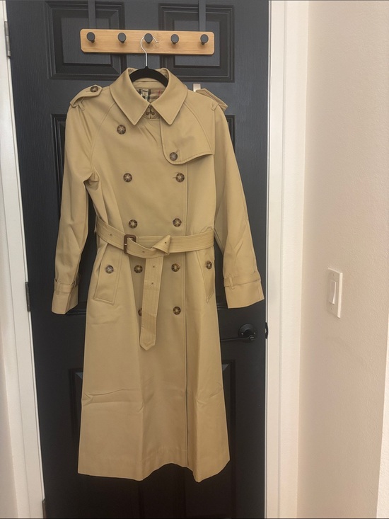 Burberry Jackets & Blazers - Burberry Tan Double-Breasted Trench Coat with Belt